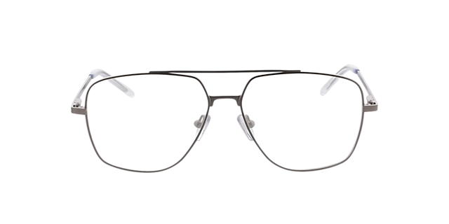 Douglas Matt Silver  &  Crystal MetallEyeglass Frames von B24, Vorderansicht
