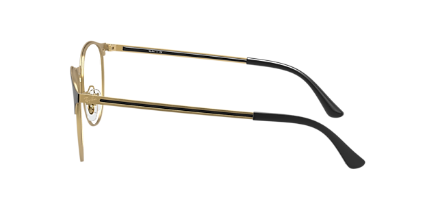 RB6375 Schwarz auf Gold MetallEyeglass Frames von B24, Seitenansicht