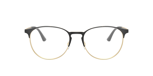 RB6375 Schwarz auf Gold MetallEyeglass Frames von B24, Vorderansicht