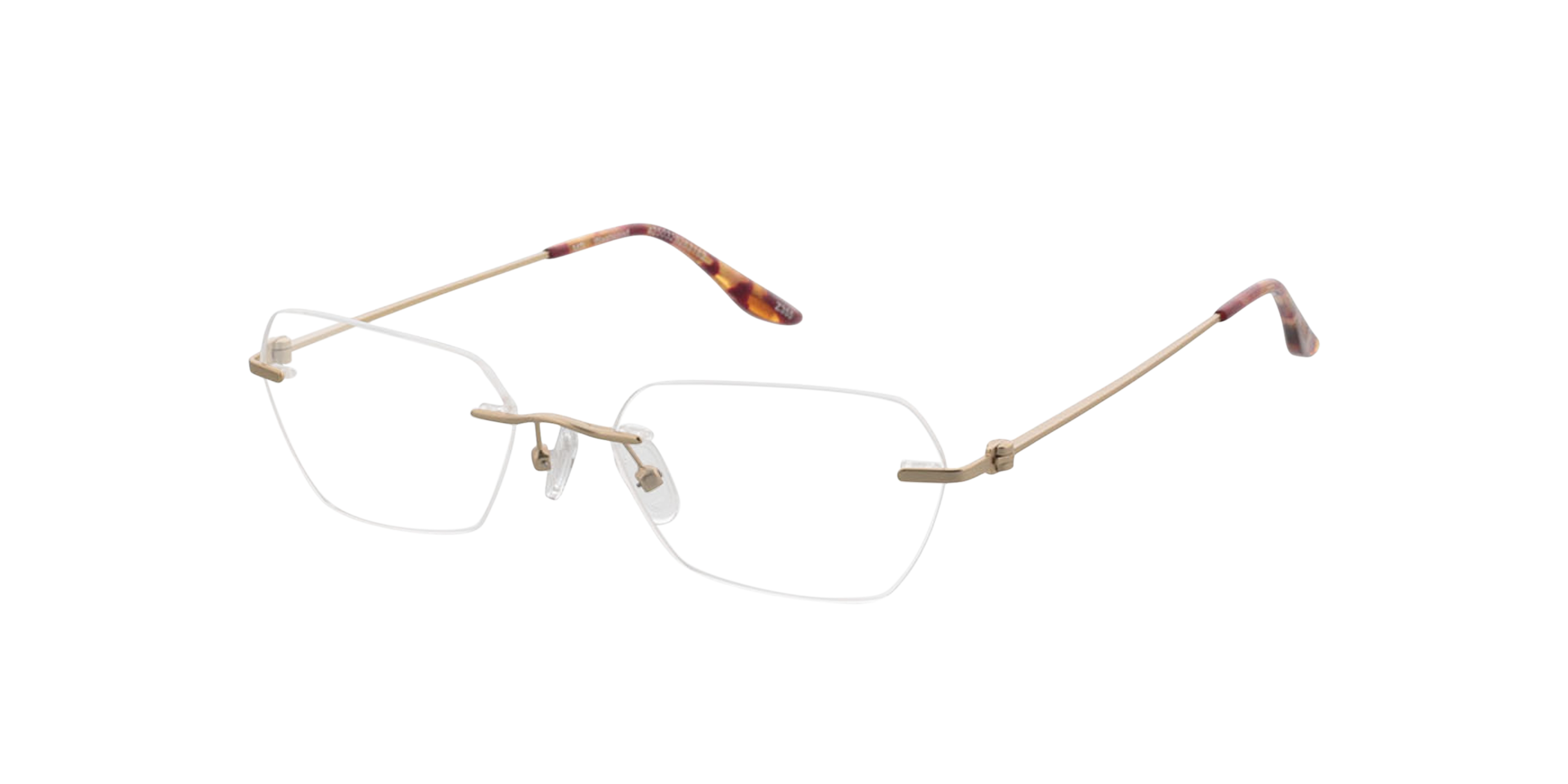 Westwood Matt Gold MetallEyeglass Frames von B24, Dreiviertelansicht