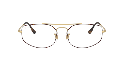 Ray-Ban - RB6545, Matte Havana On Matte Arista Gold/Matte Havana On Matte Silver, Größe: Large