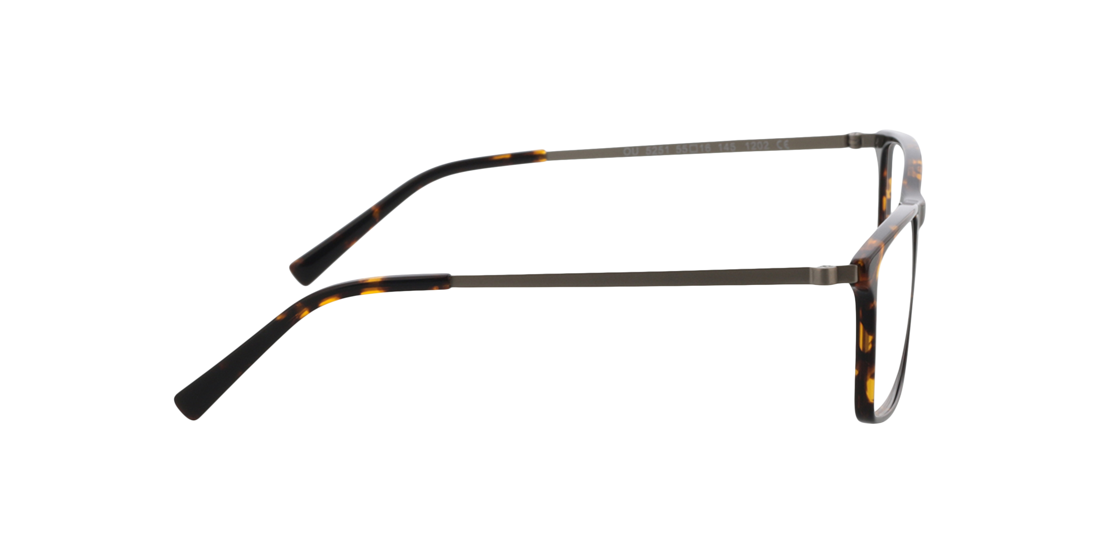 Perry Havana  &  matzilver AcetaatEyeglass Frames van B24, Zijaanzicht