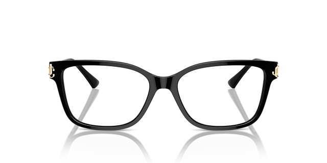 JC3012 Schwarz AcetatEyeglass Frames von B24, Vorderansicht