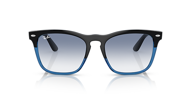 RB4487 Zwart op blauw KunststofSunglass Frames van B24, Vooraanzicht