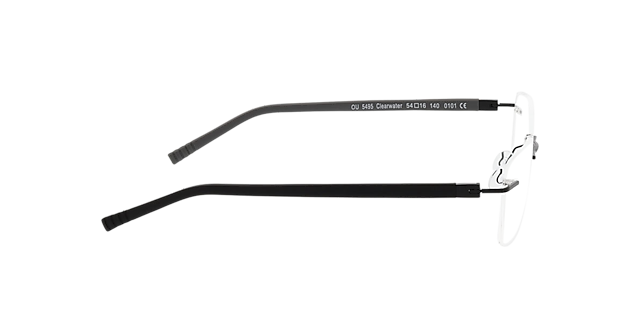 Clearwater Schwarz MetallEyeglass Frames von B24, Seitenansicht