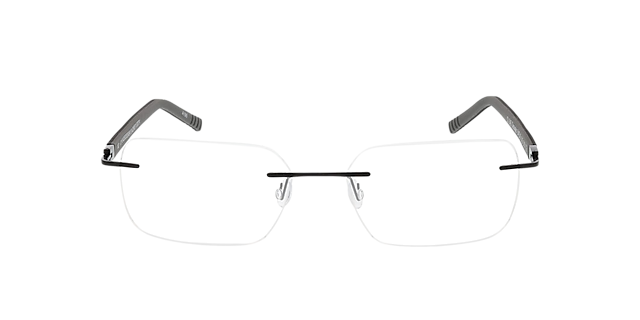 Clearwater Schwarz MetallEyeglass Frames von B24, Vorderansicht