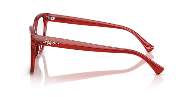 RA7158U Shiny Transparent Burgundy AcetaatEyeglass Frames van B24, Zijaanzicht