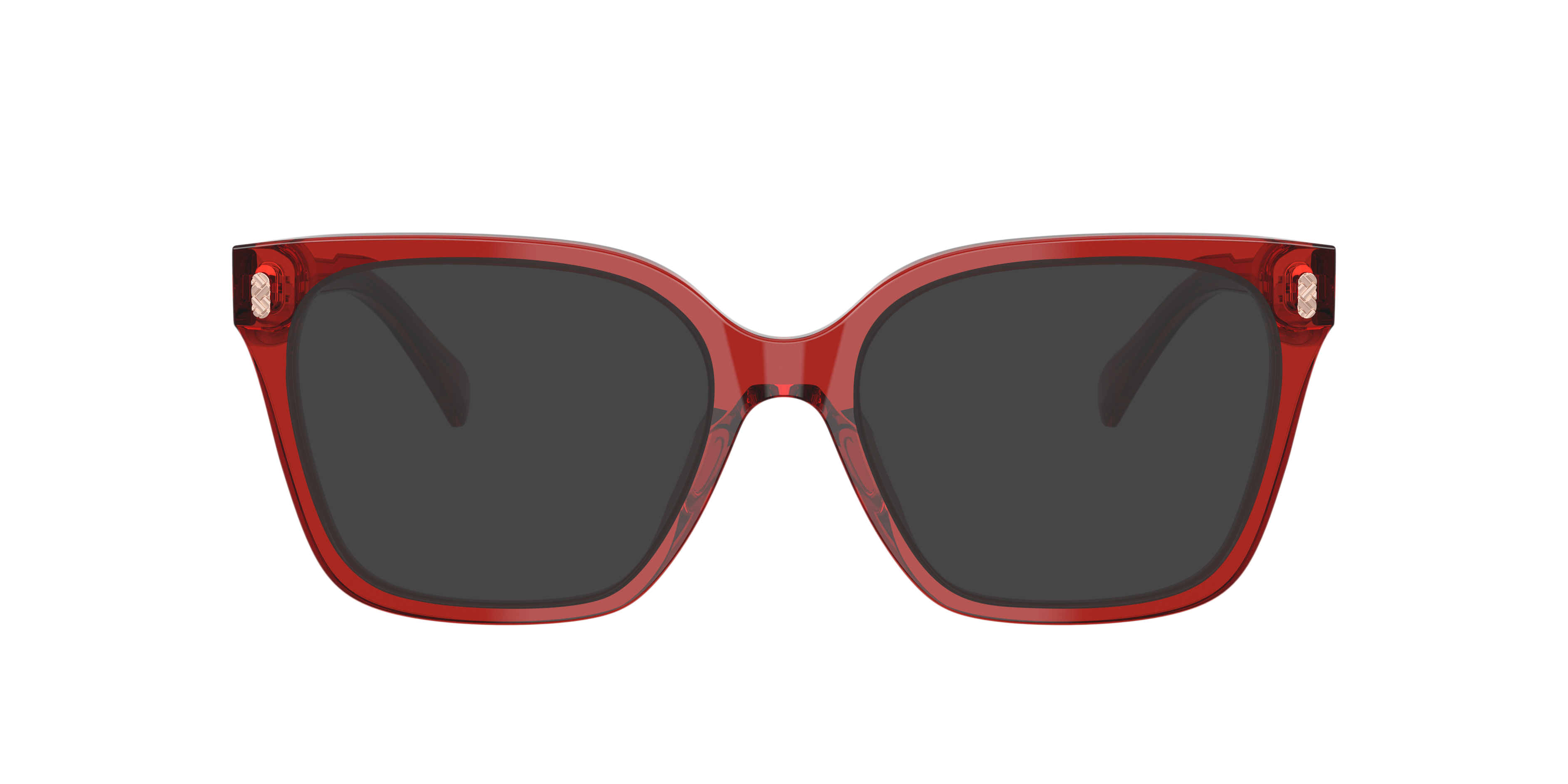 RA7158U Shiny Transparent Burgundy AcetatEyeglass Frames von B24, mit getönten Gläsern