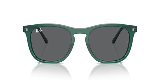 RB2210 Transparant groen KunststofSunglass Frames van B24, Vooraanzicht