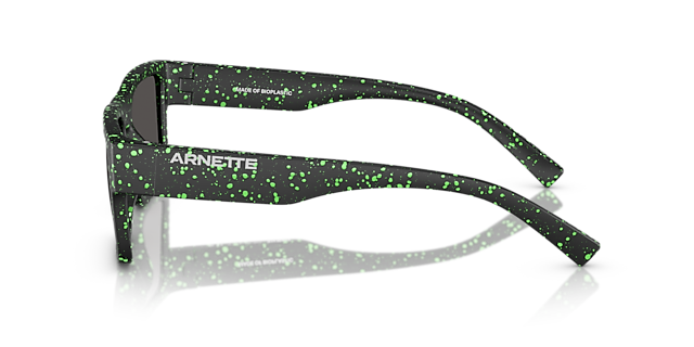 AN4344 Matte Black & Gekko Green Splatter KunststoffSunglass Frames von B24, Seitenansicht