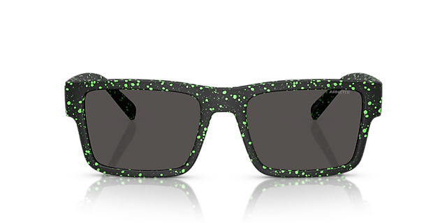 AN4344 Matte Black & Gekko Green Splatter KunststoffSunglass Frames von B24, Vorderansicht
