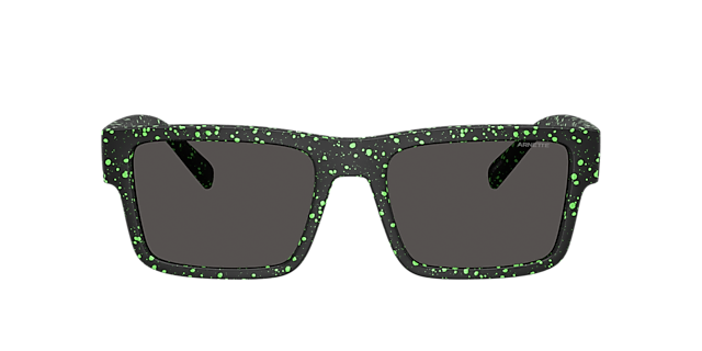 AN4344 Matte Black & Gekko Green Splatter KunststoffSunglass Frames von B24, mit getönten Gläsern