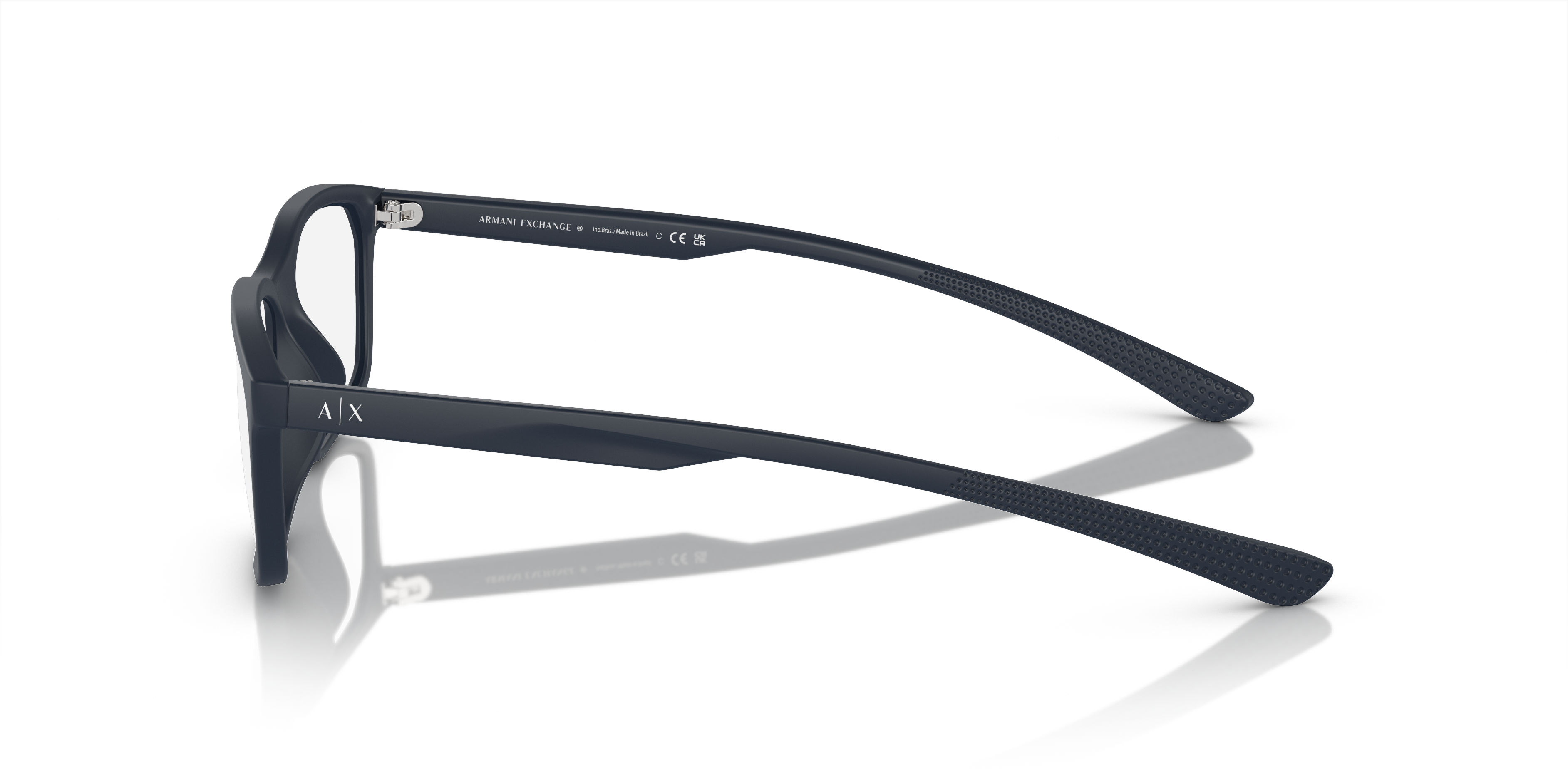 AX3108U Matblauw KunststofEyeglass Frames van B24, Zijaanzicht