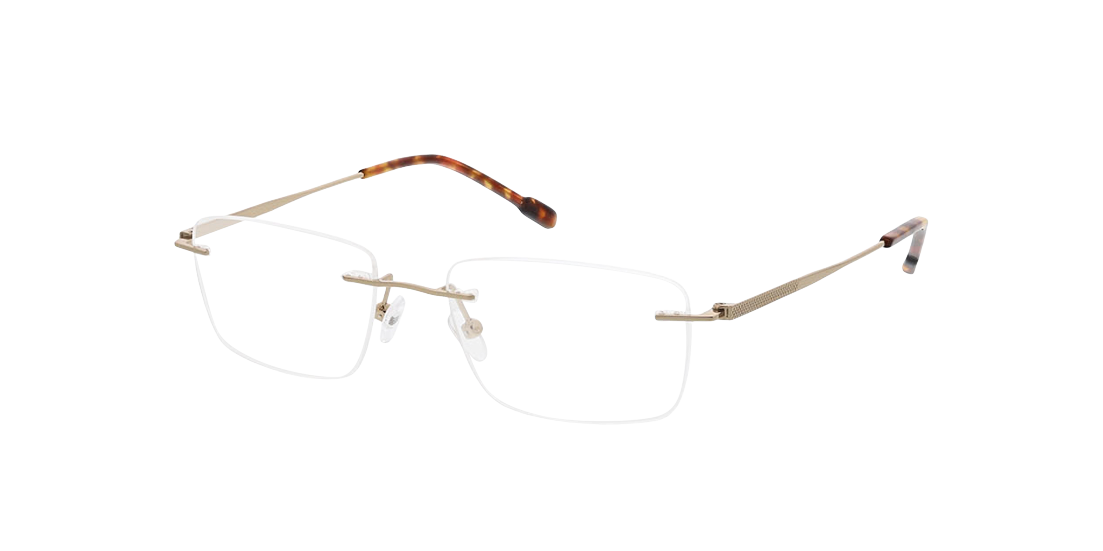 Freetown Lichtgoud MetaalEyeglass Frames van B24, Hoekweergave