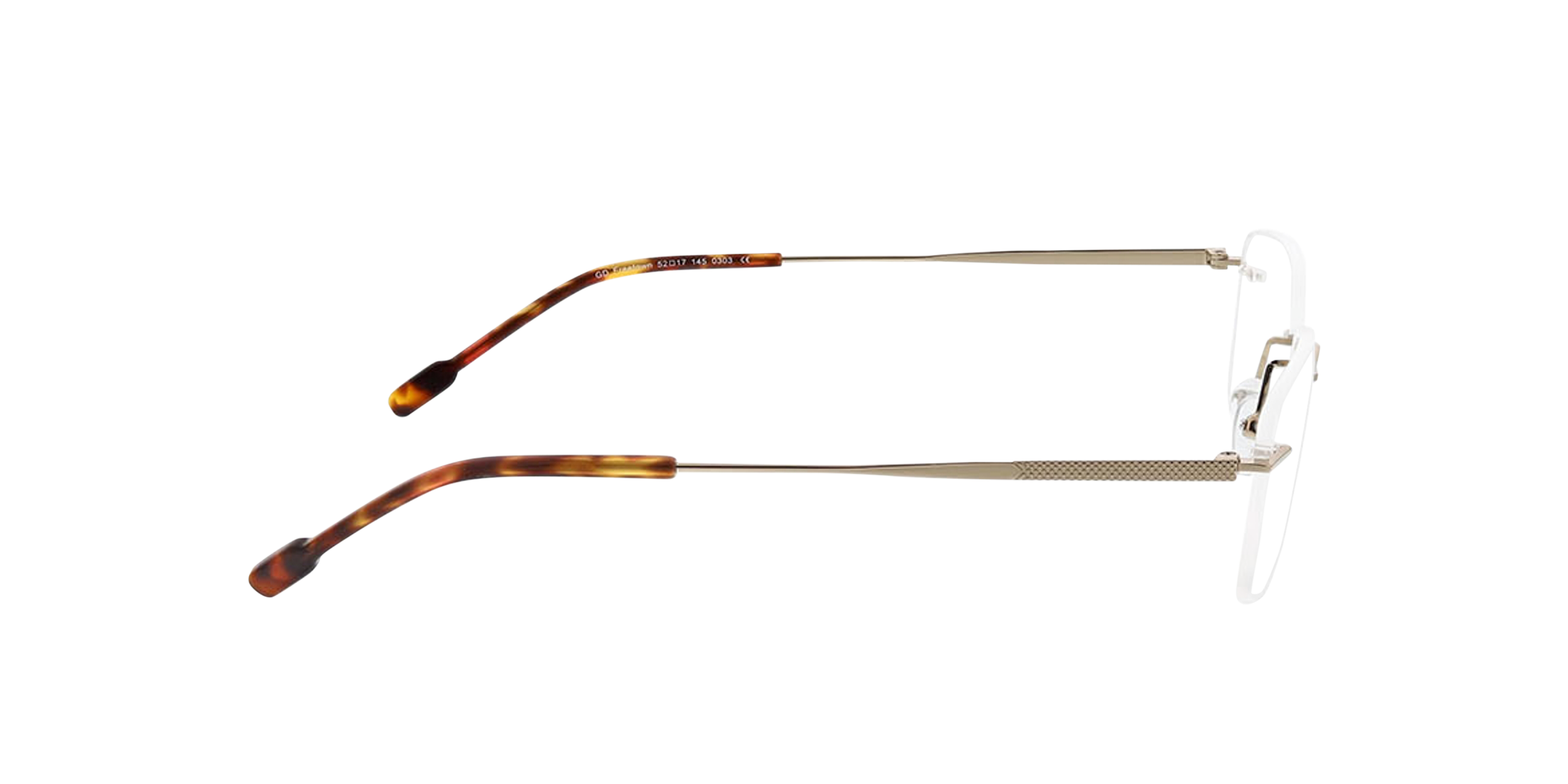 Freetown Lichtgoud MetaalEyeglass Frames van B24, Zijaanzicht