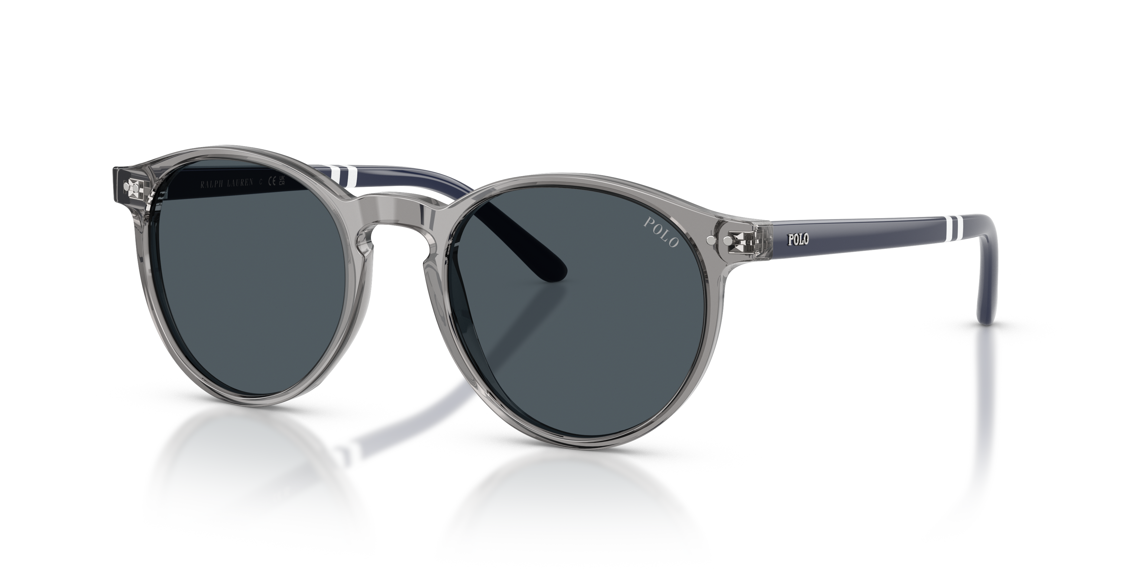 PH4236 Glänzendes transparentes Grau AcetatSunglass Frames von B24, Dreiviertelansicht