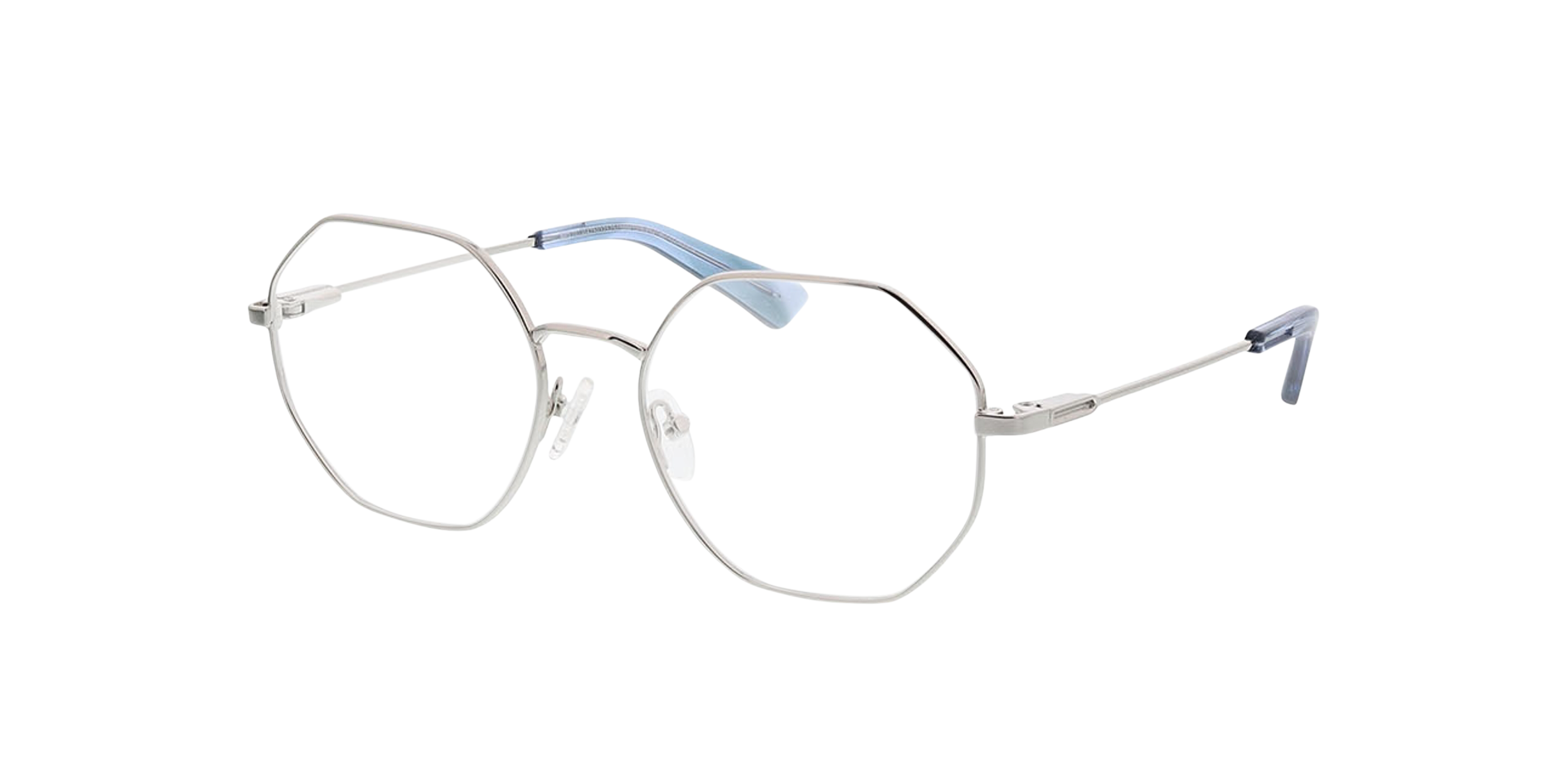 Istanbul Silber MetallEyeglass Frames von B24, Dreiviertelansicht