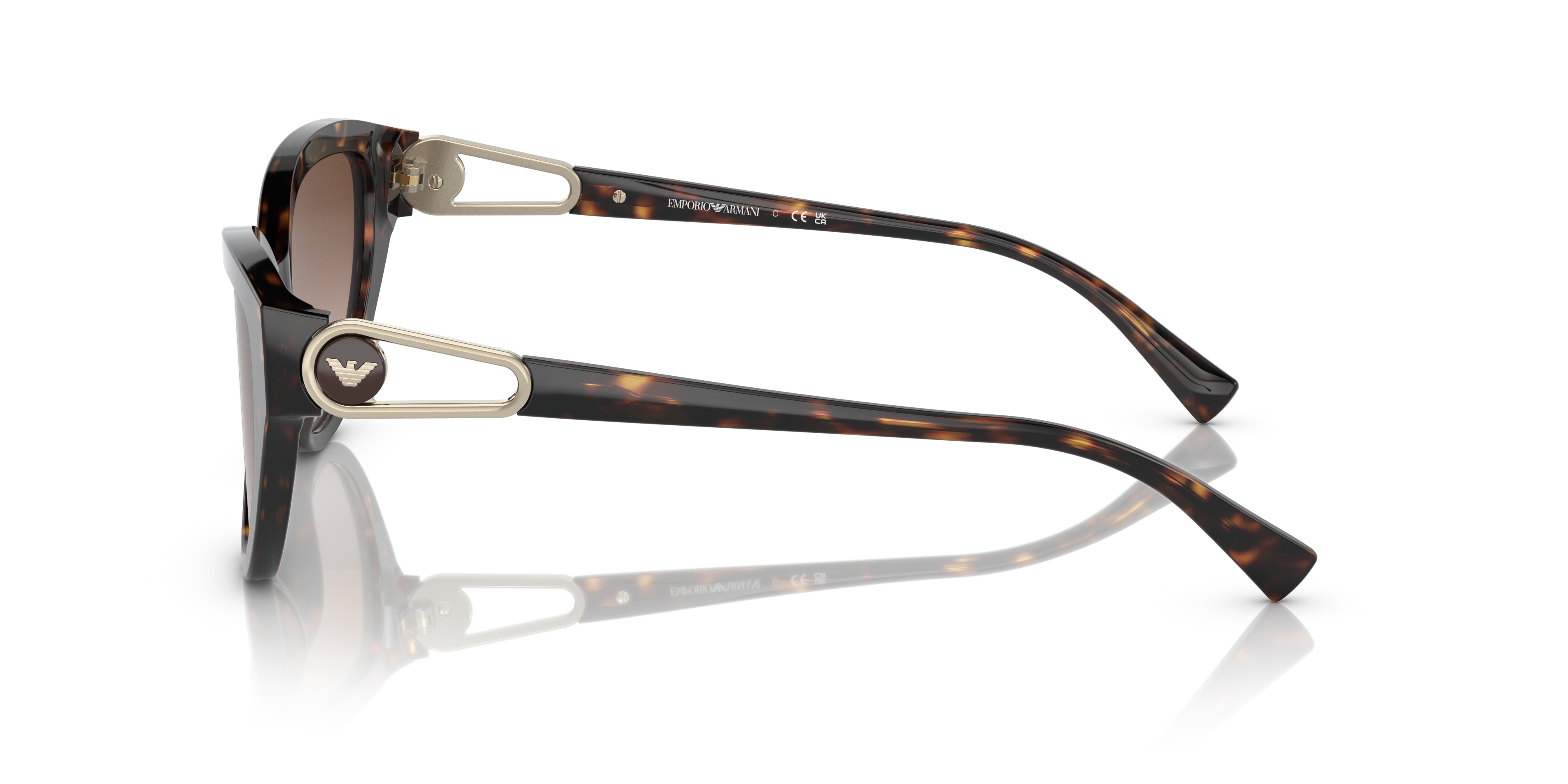 EA4192 Glänzendes Havanna AcetatSunglass Frames von B24, Seitenansicht