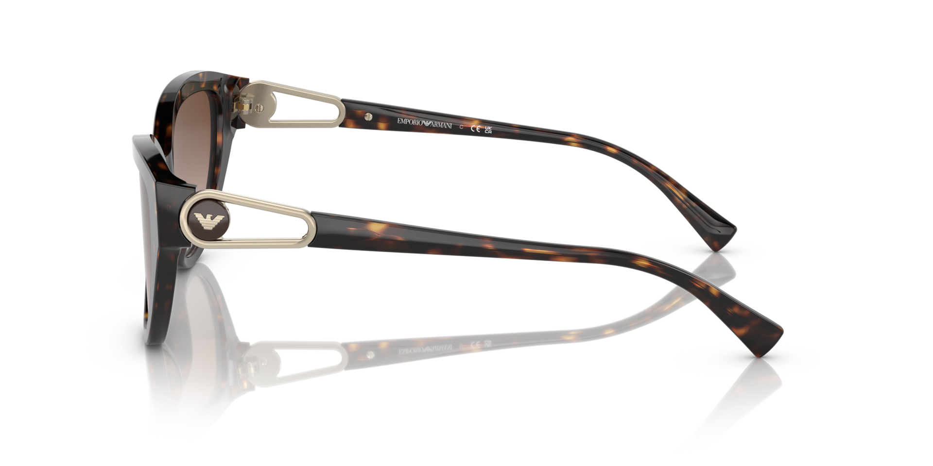 EA4192 Glänzendes Havanna AcetatSunglass Frames von B24, Seitenansicht