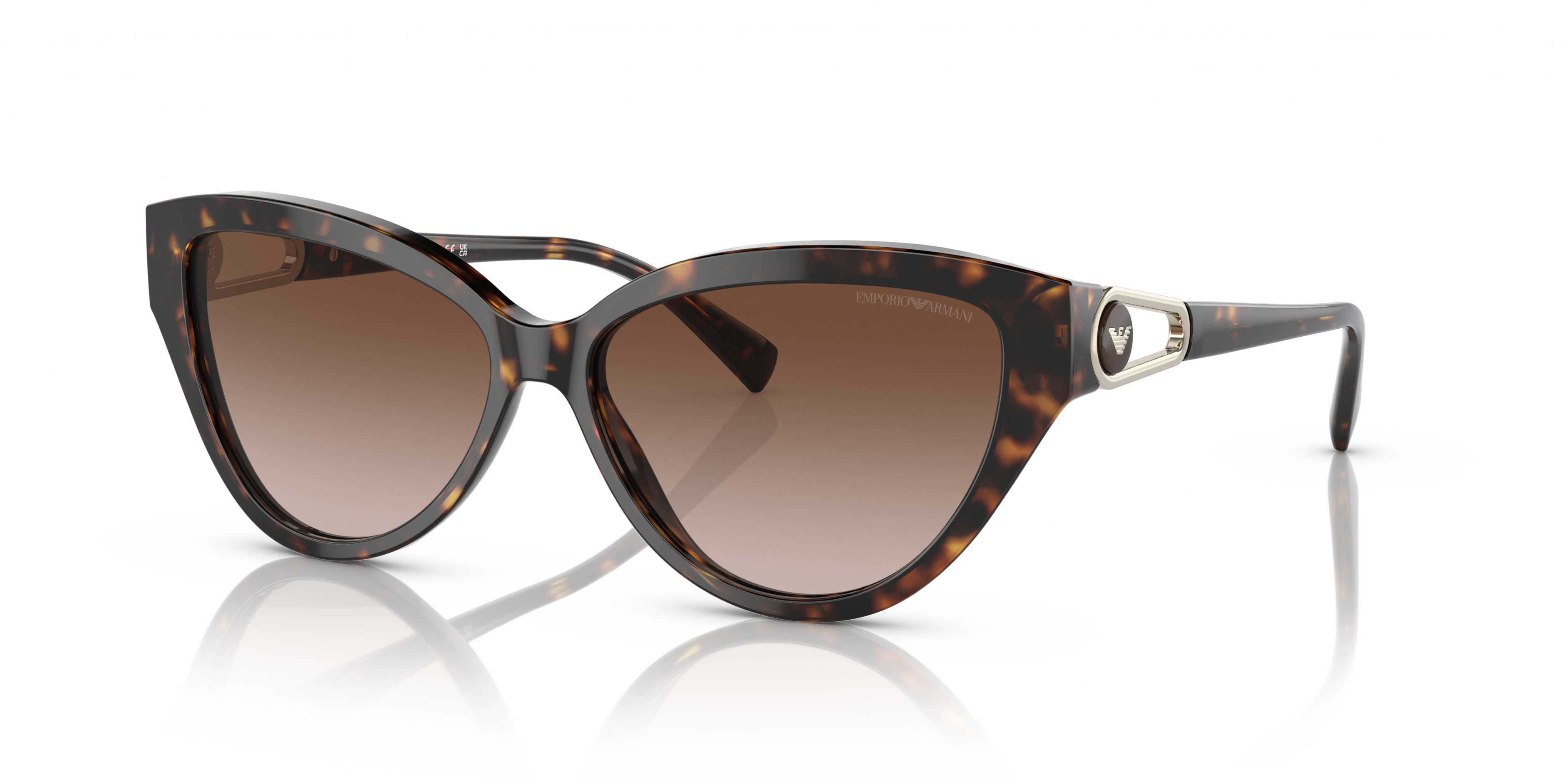 EA4192 Glänzendes Havanna AcetatSunglass Frames von B24, Dreiviertelansicht