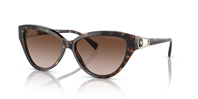 EA4192 Glanzend Havana AcetateSunglass Frames van B24, Hoekweergave