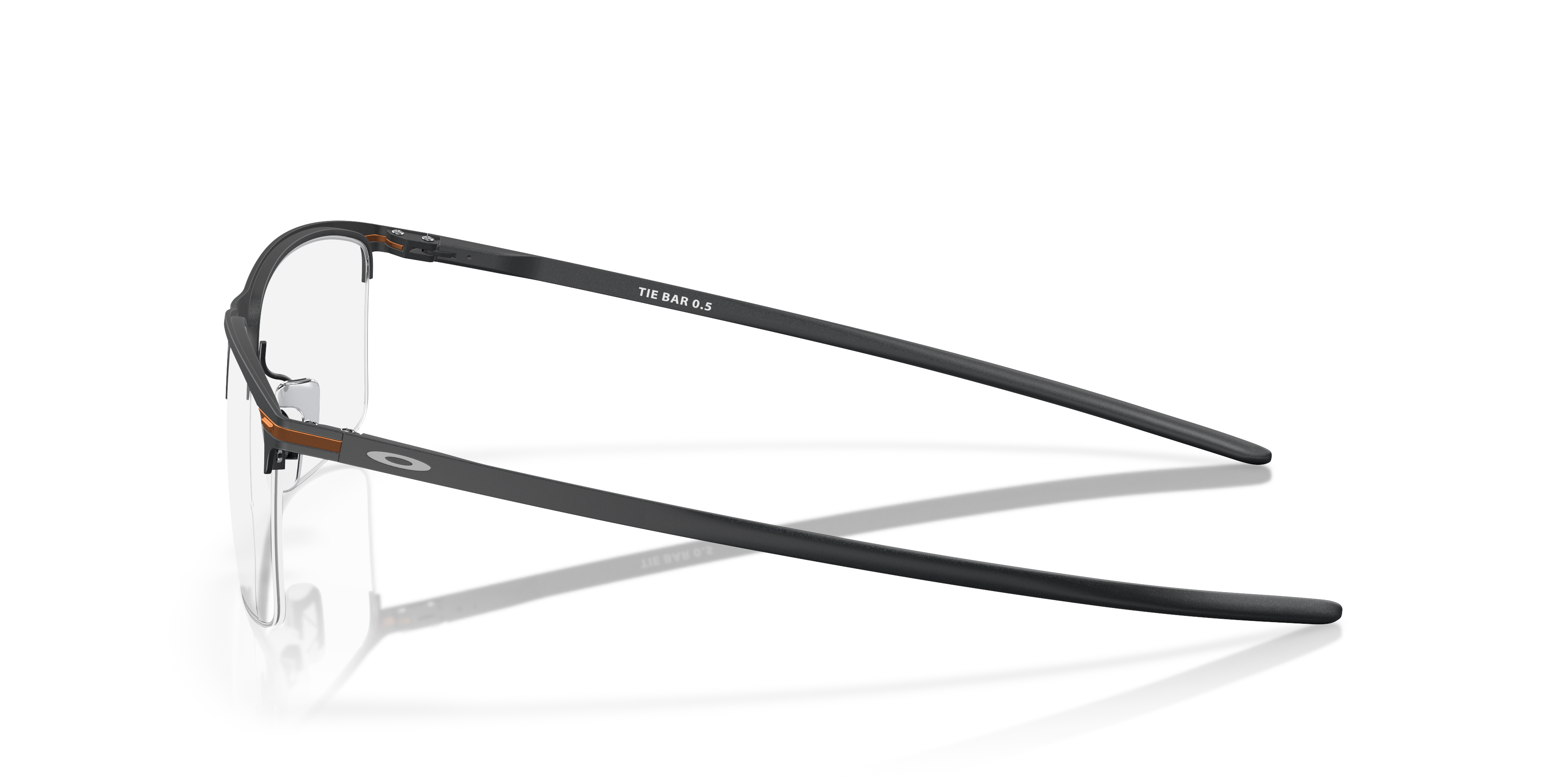 Tie Bar™ 0.5 Satin Light Steel TitanEyeglass Frames von B24, Seitenansicht