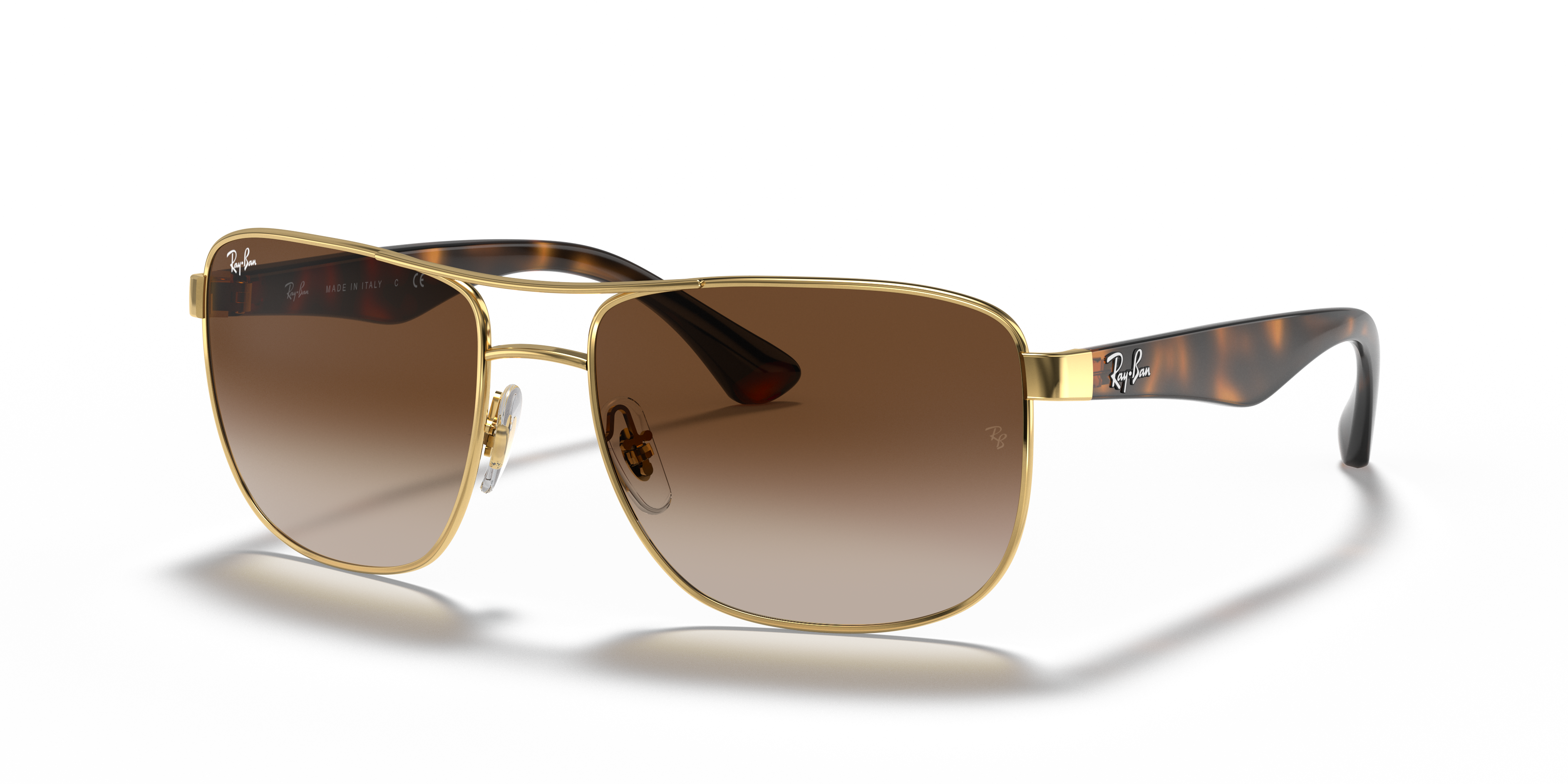 RB3533 Arista goud MetaalSunglass Frames van B24, Hoekweergave