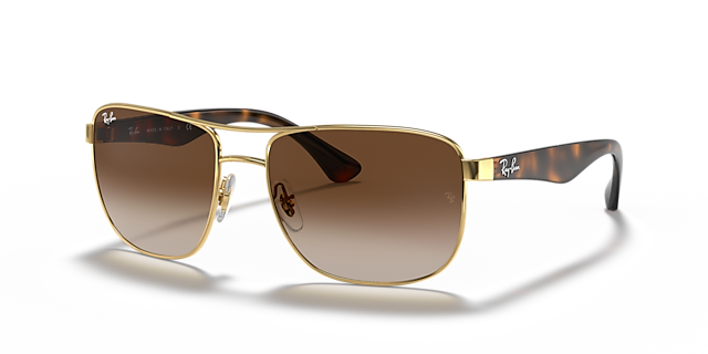 RB3533 Arista goud MetaalSunglass Frames van B24, Hoekweergave