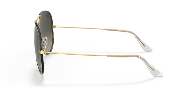 RB3025JM Schwarz auf Gold MetallSunglass Frames von B24, Seitenansicht