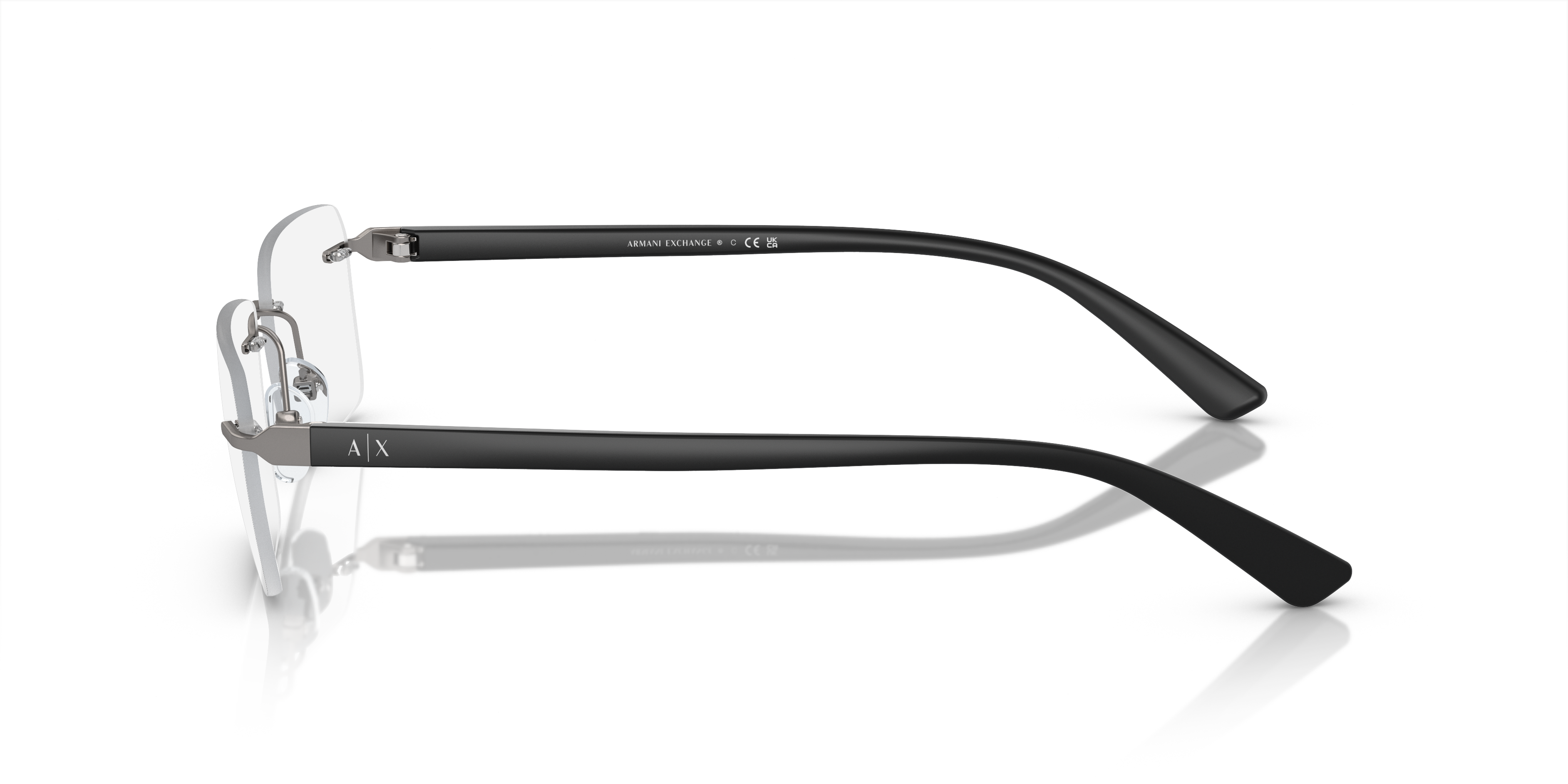 AX1064 Matt Gunmetal MetallEyeglass Frames von B24, Seitenansicht