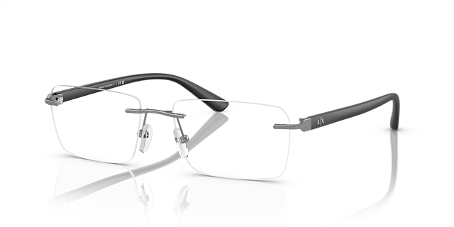 AX1064 Matt Gunmetal MetallEyeglass Frames von B24, Dreiviertelansicht