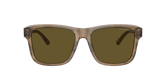 EA4208 Shiny Green & Top Brown AcetatSunglass Frames von B24, mit getönten Gläsern
