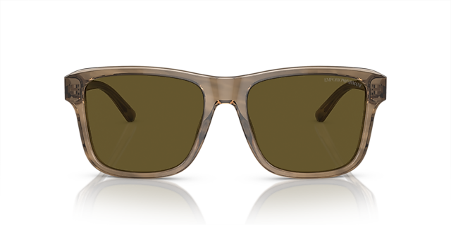 EA4208 Shiny Green & Top Brown AcetatSunglass Frames von B24, Vorderansicht