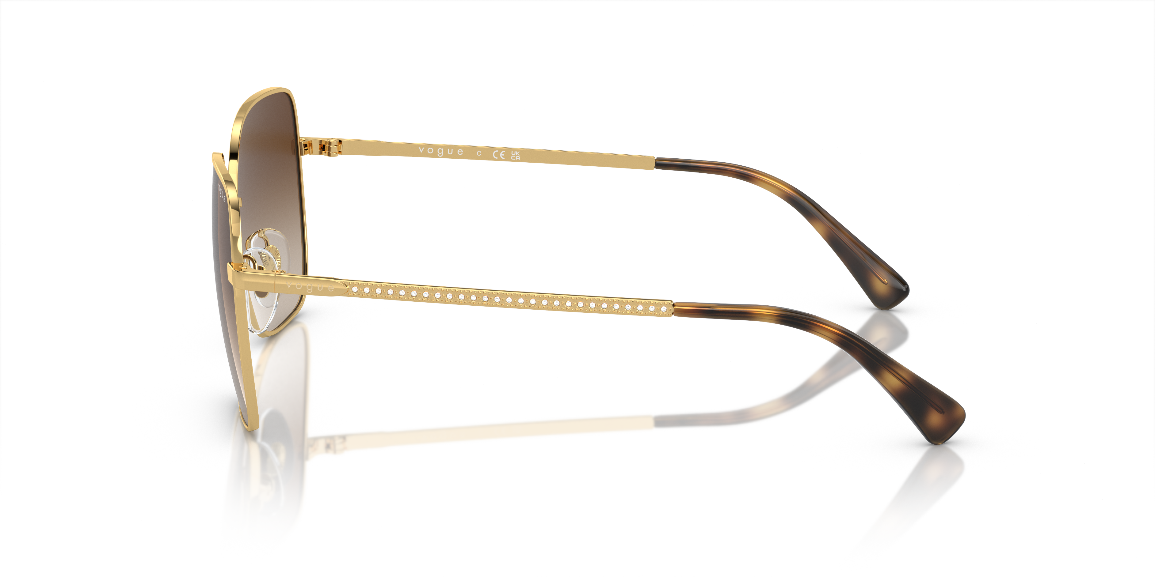 VO4175SB Goud MetaalSunglass Frames van B24, Zijaanzicht