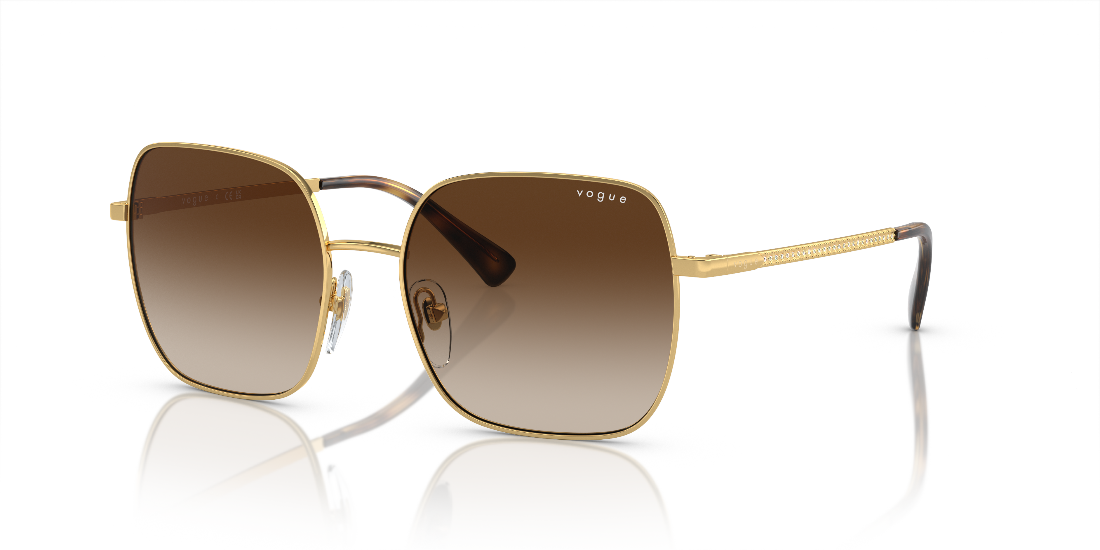 VO4175SB Goud MetaalSunglass Frames van B24, Hoekweergave