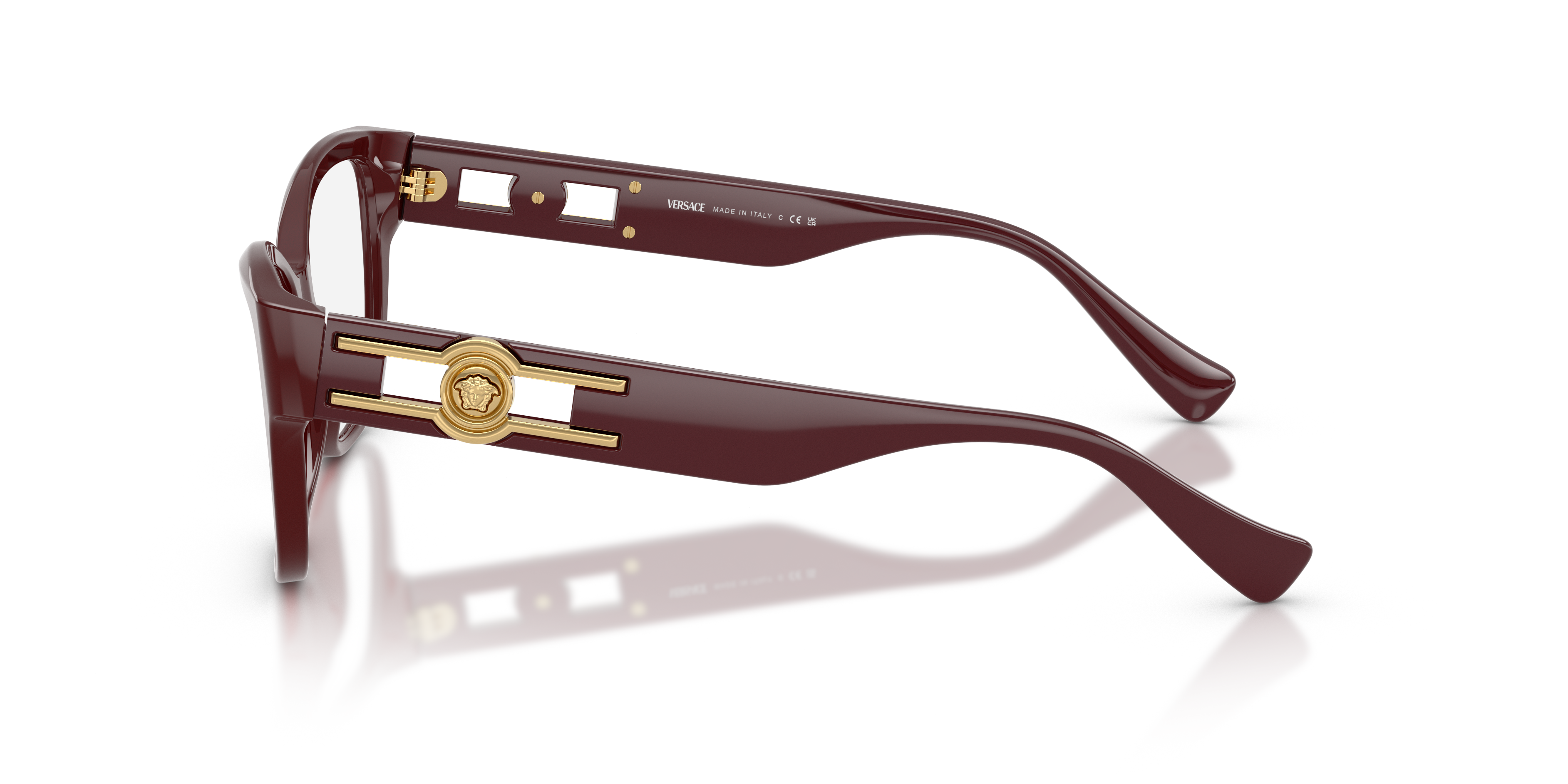 VE3347 Solid Red AcetatEyeglass Frames von B24, Seitenansicht