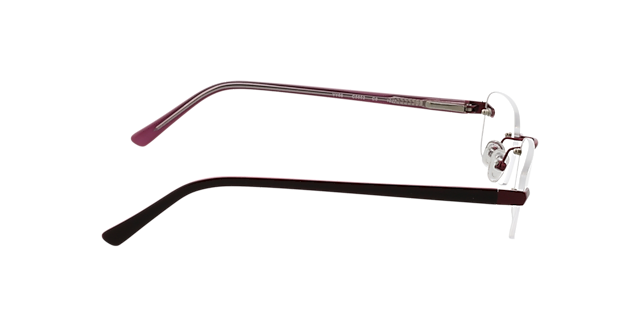 Bristol Rood MetaalEyeglass Frames van B24, Zijaanzicht