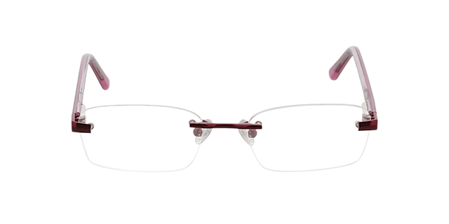 Bristol Rood MetaalEyeglass Frames van B24, Vooraanzicht