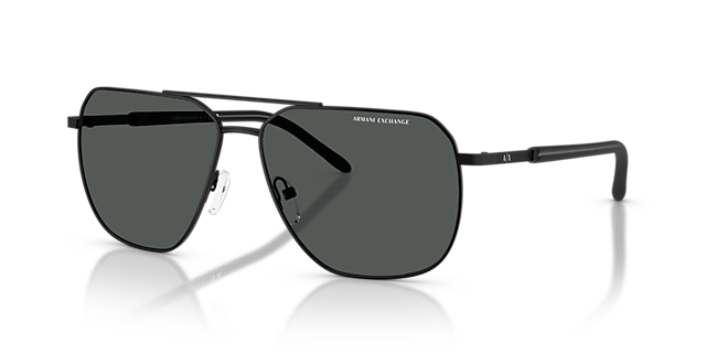 AX2057S Matt Schwarz MetallSunglass Frames von B24, Dreiviertelansicht