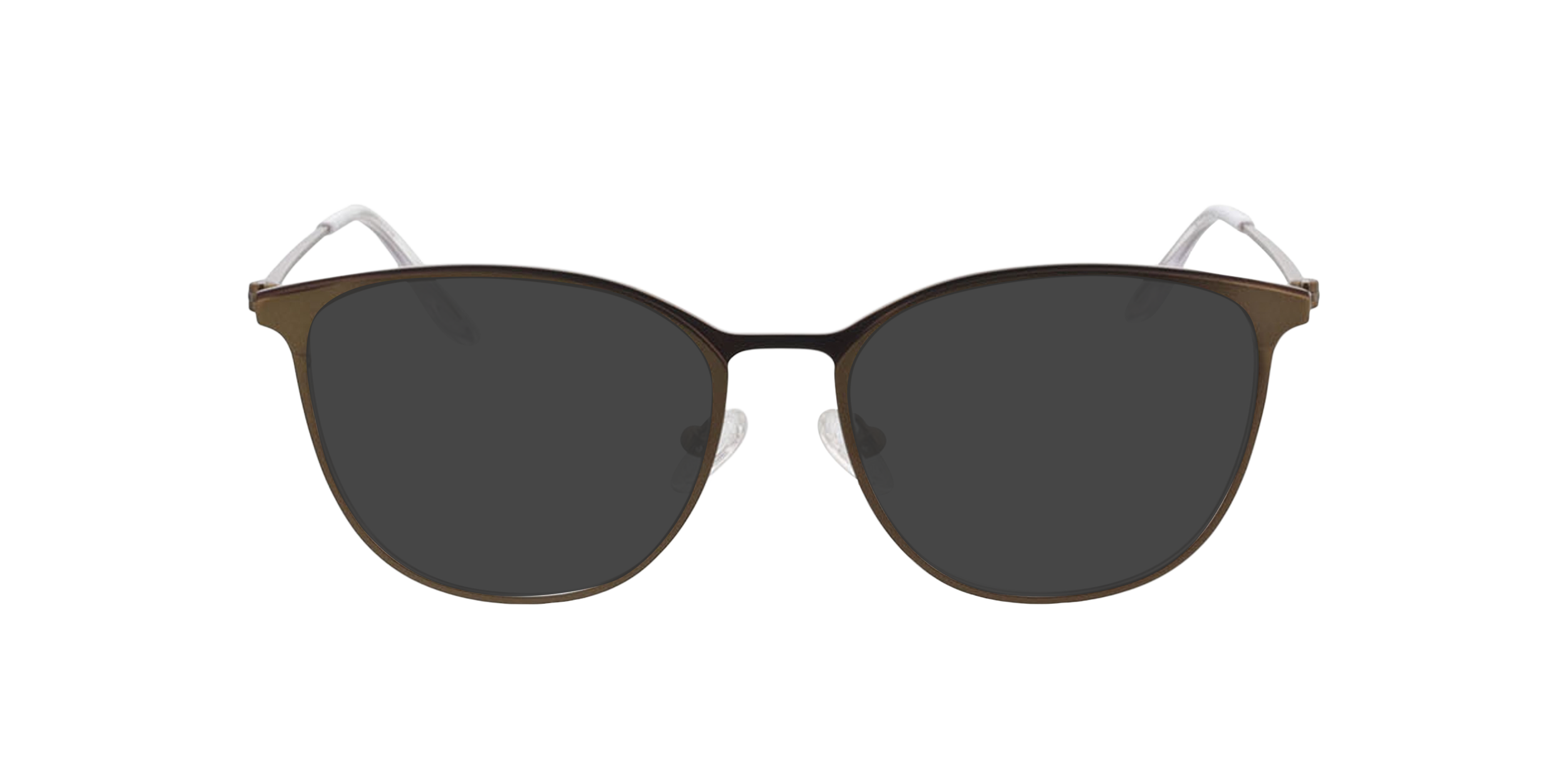 Madrid Matt Dark Gold  &  Matt Brown MetallEyeglass Frames von B24, mit getönten Gläsern