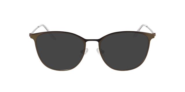 Madrid Matt Dark Gold & Matt Brown MetallEyeglass Frames von B24, mit getönten Gläsern