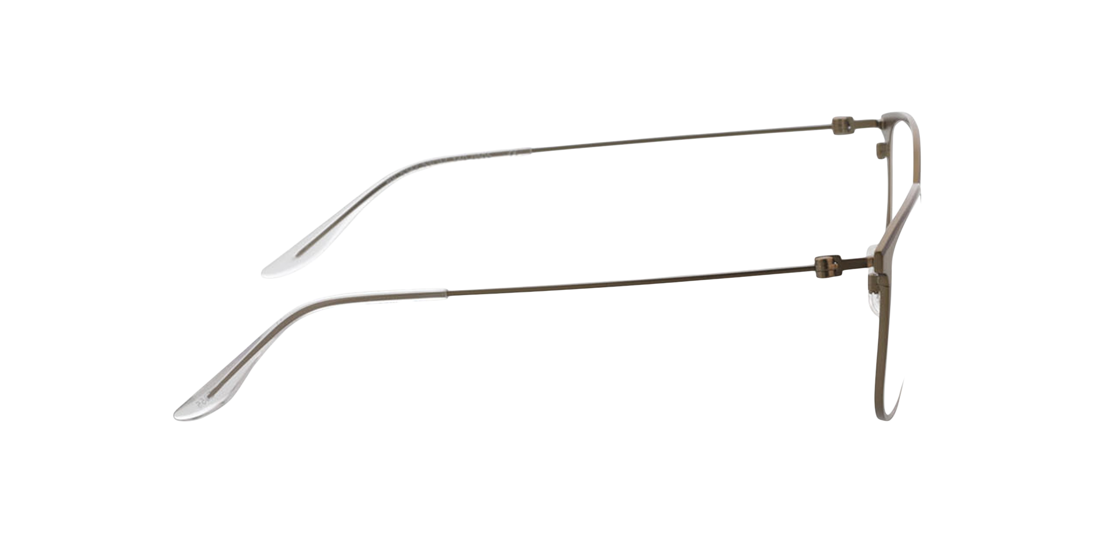 Madrid Matt Dark Gold  &  Matt Brown MetallEyeglass Frames von B24, Seitenansicht