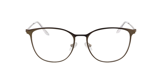 Madrid Matt Dark Gold & Matt Brown MetallEyeglass Frames von B24, Vorderansicht