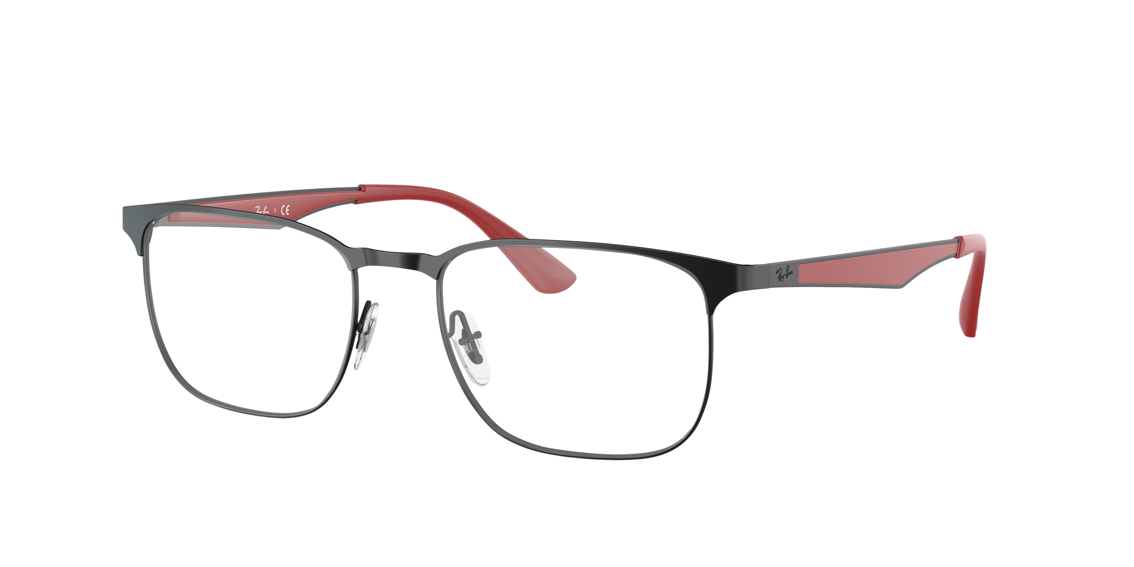 RB6363 Zwart MetaalEyeglass Frames van B24, Hoekweergave