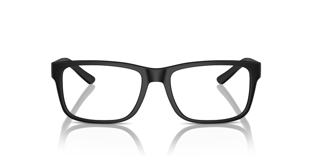 AX3016 Matzwart KunststofEyeglass Frames van B24, Vooraanzicht