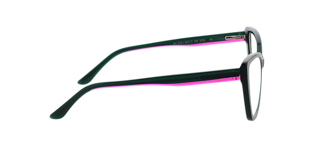 Jane Crystal Green & Crystal Pink AcetatEyeglass Frames von B24, Seitenansicht