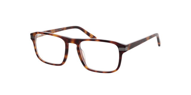 Torrance Havana  &  gunmetal AcetaatEyeglass Frames van B24, Hoekweergave