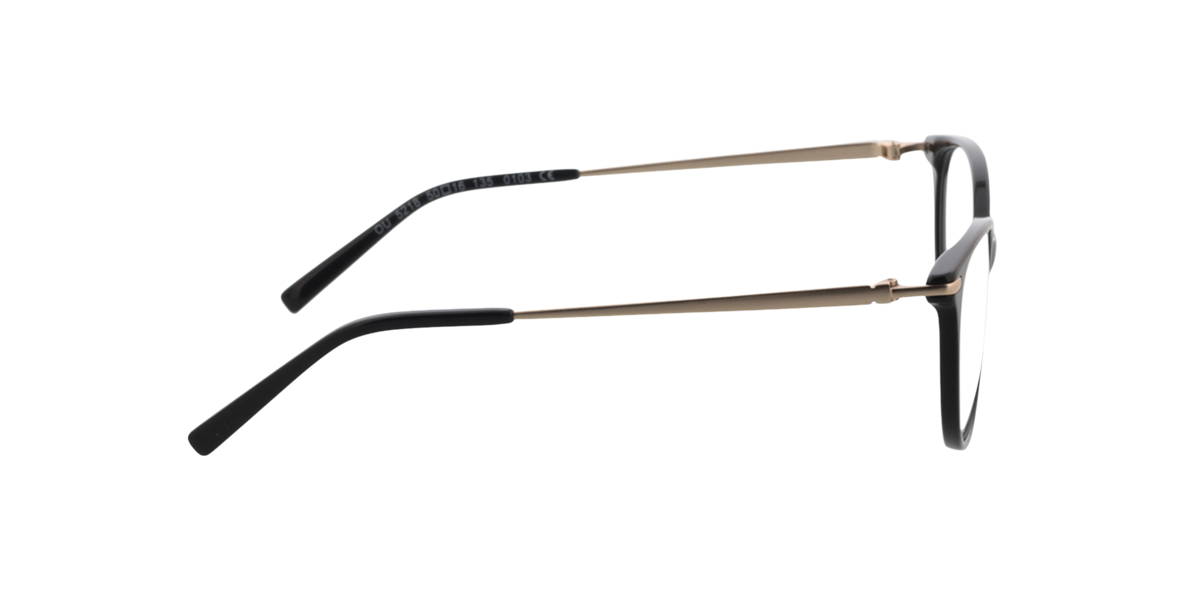 Lauren Black  &  Satin Gold AcetatEyeglass Frames von B24, Seitenansicht