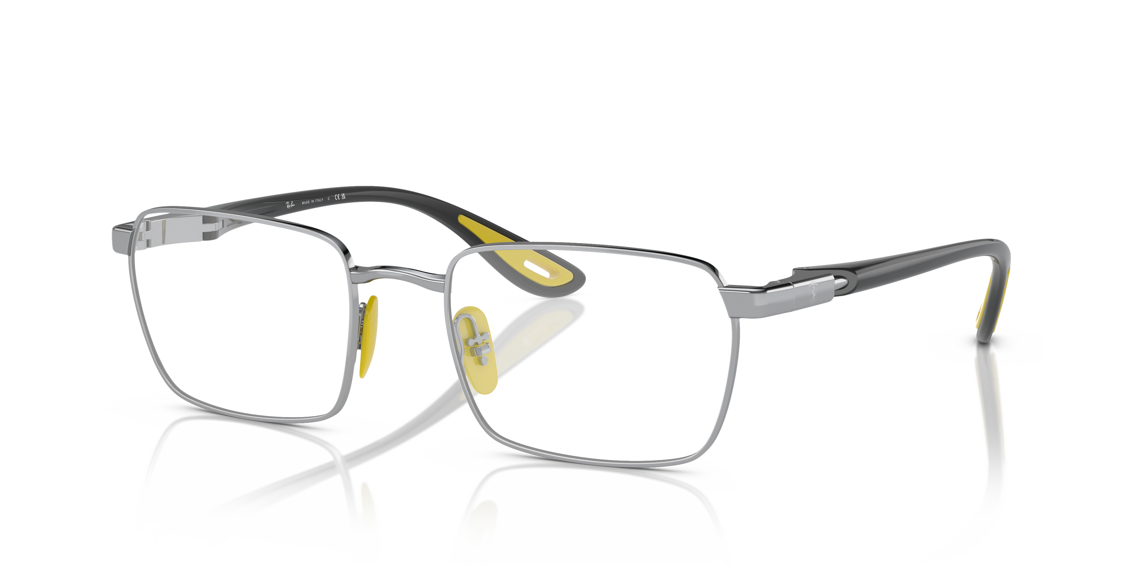 RB6507M Silber MetallEyeglass Frames von B24, Dreiviertelansicht