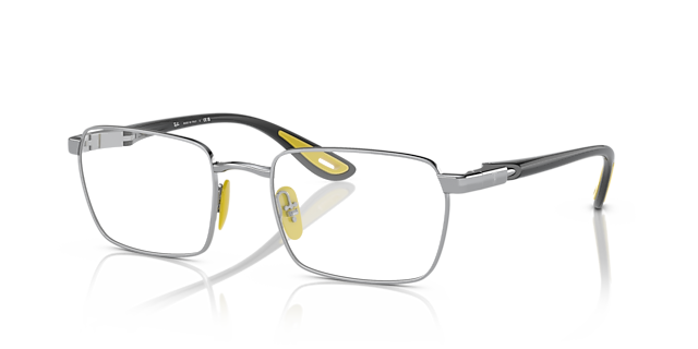 RB6507M Silber MetallEyeglass Frames von B24, Dreiviertelansicht